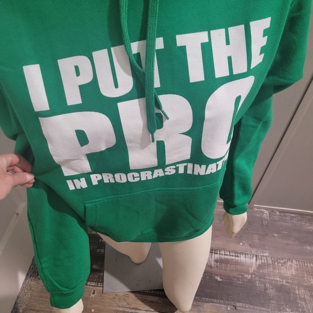 Mens sweatshirt ( I put the pro in procrastination - Picture 2 of 7
